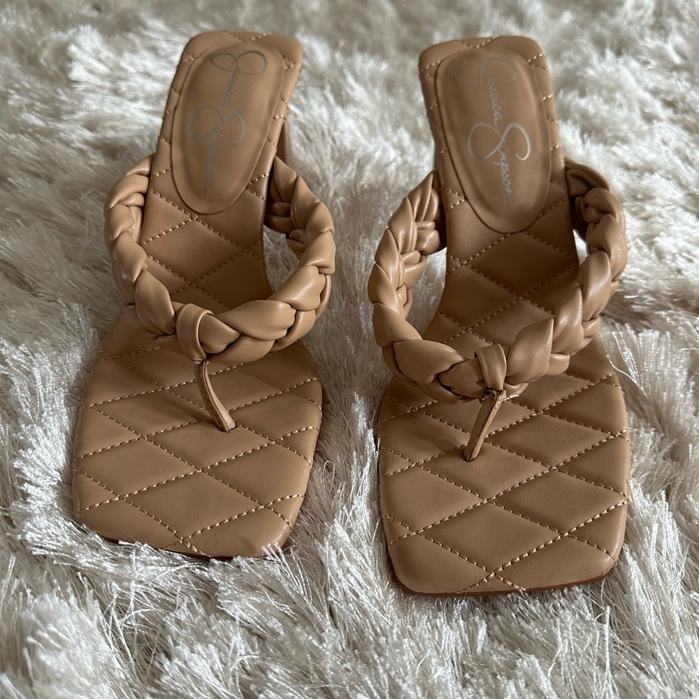 Jessica Simpson Tan Braided Sandals